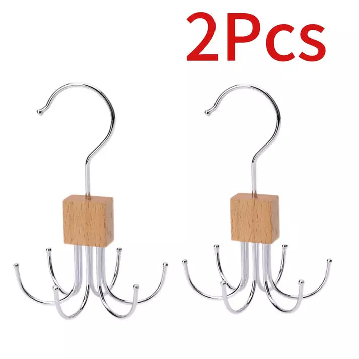 Kit com 2 Cabides Giratórios com 6 Ganchos