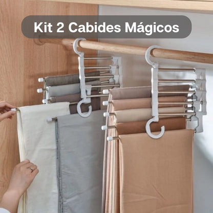 Cabides Multifuncionais em Aço Inox 5 em 1 - Kit com 2UN