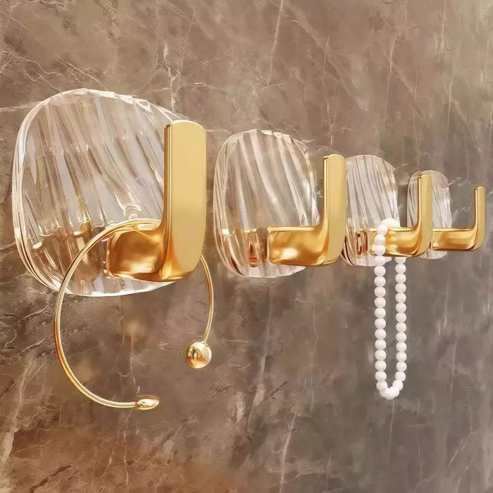 gancho adesivo dourado luxo