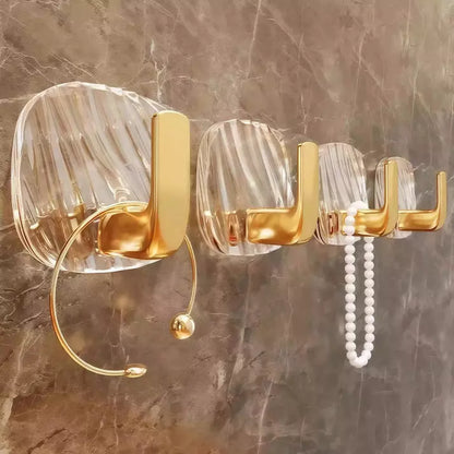 gancho adesivo dourado luxo