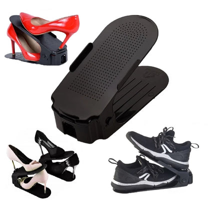 Kit com 10 Organizadores para Sapatos com Regulagem de Altura