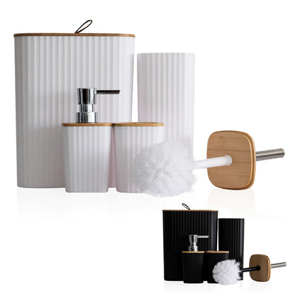 Kit para Banheiro| Lixeira, Dispenser, Porta-escova, Copo