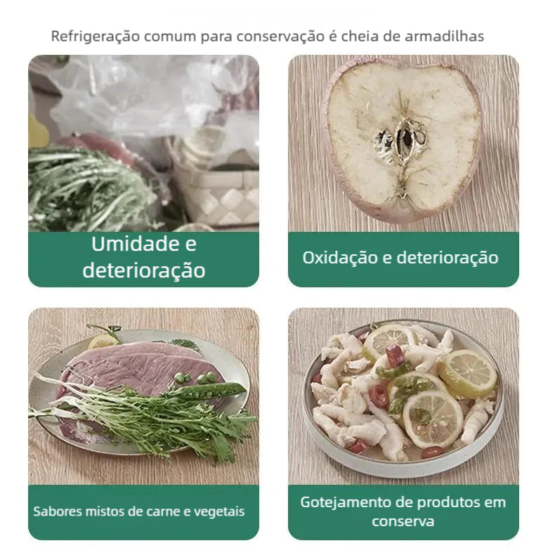 Kit 2 Mini seladoras e Cortadoras de embalagens Portátil - 2 em 1 Recarregável Magnética