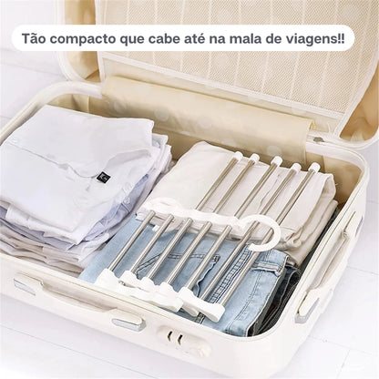 Cabides Multifuncionais em Aço Inox 5 em 1 - Kit com 2UN