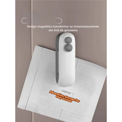 Kit 2 Mini seladoras e Cortadoras de embalagens Portátil - 2 em 1 Recarregável Magnética
