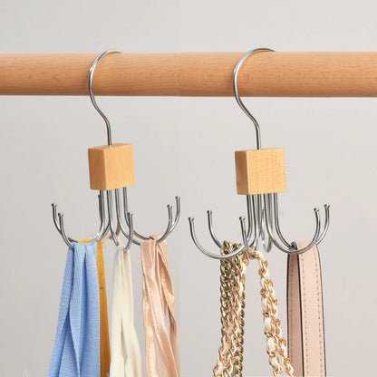 Kit com 2 Cabides Giratórios com 6 Ganchos