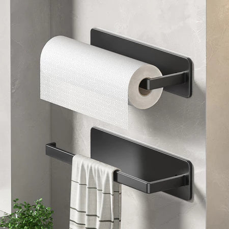 Suporte de Papel Toalha para Cozinha – Organização Sem Furadeira