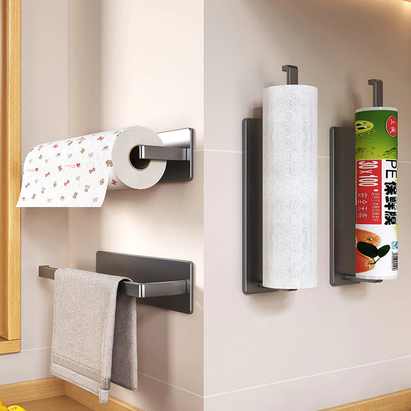Suporte de Papel Toalha para Cozinha – Organização Sem Furadeira