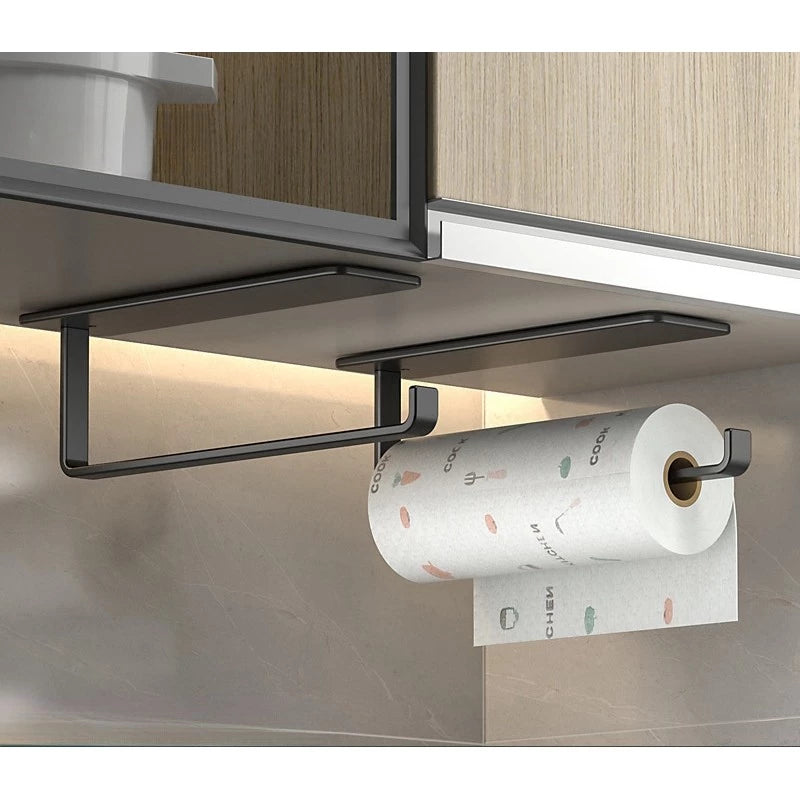 Suporte de Papel Toalha para Cozinha – Organização Sem Furadeira