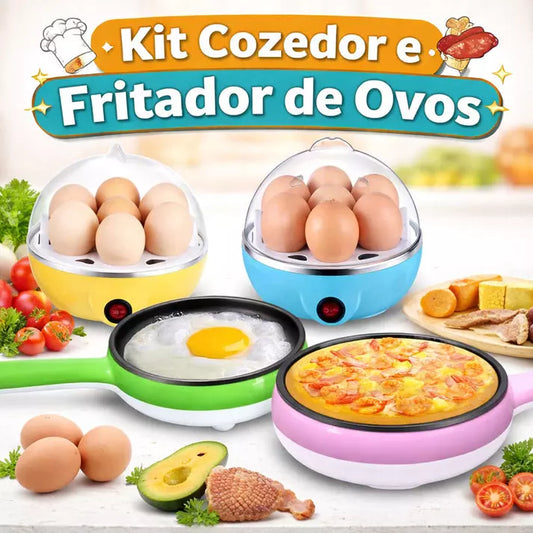 Frigideira e Cozedor elétrico  multifuncional 2 em 1 compacto - 110v 220v