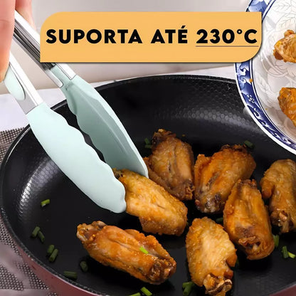 Kit Cozinha 12 Peças Antiaderente – Silicone e Madeira