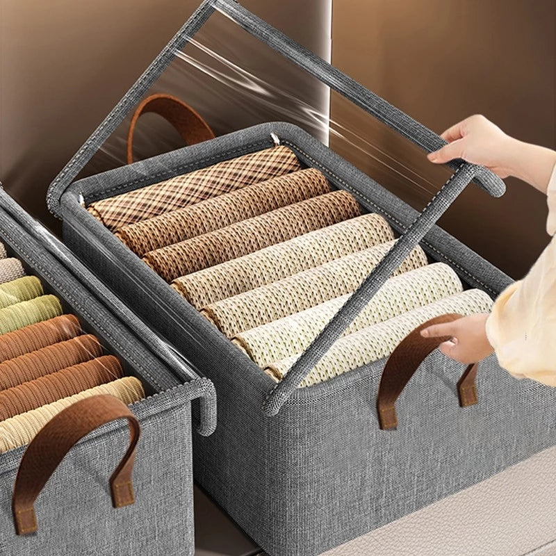 Kit com 2 Caixas Organizadoras com Tampa Transparente