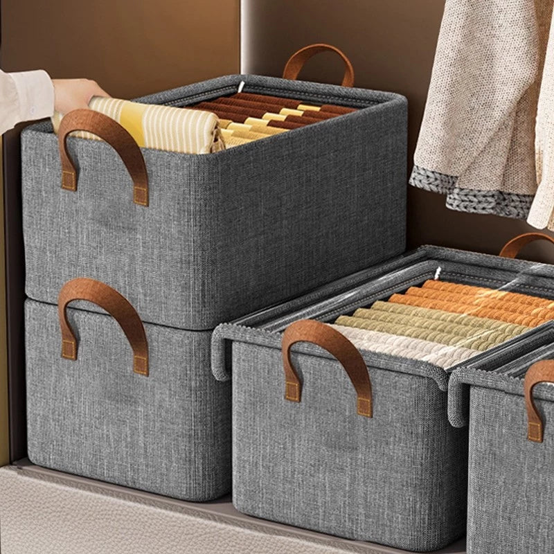Kit com 2 Caixas Organizadoras com Tampa Transparente