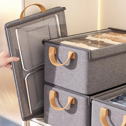 Kit com 2 Caixas Organizadoras com Tampa Transparente