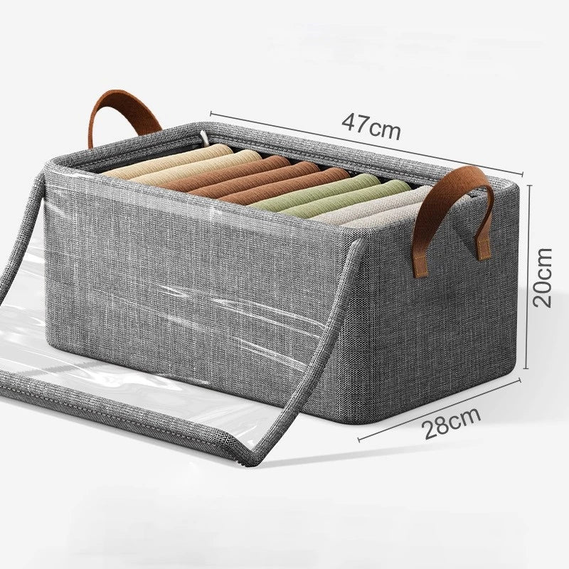 Kit com 2 Caixas Organizadoras com Tampa Transparente