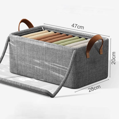 Kit com 2 Caixas Organizadoras com Tampa Transparente